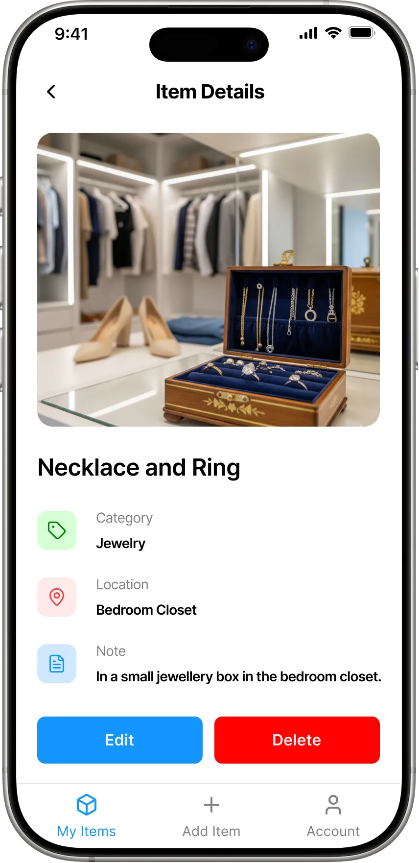 iFoundIt documenting valuables for a home insurance inventory